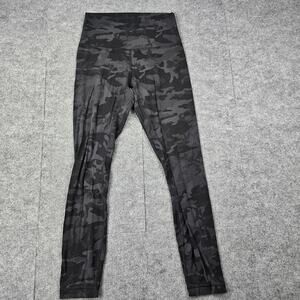 Lululemon Align Leggings Womens 6 Black Camo High Rise Yoga Gym Athletic Pants